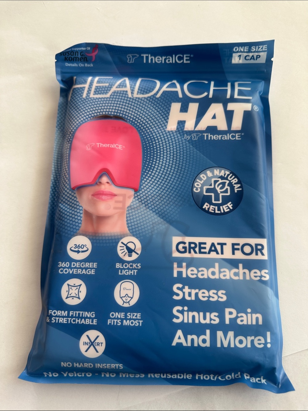 Headache Hat - Pink Pain Relief Cap